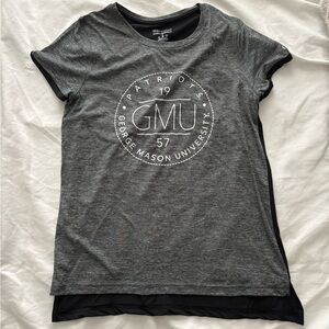 black and gray GMU tee